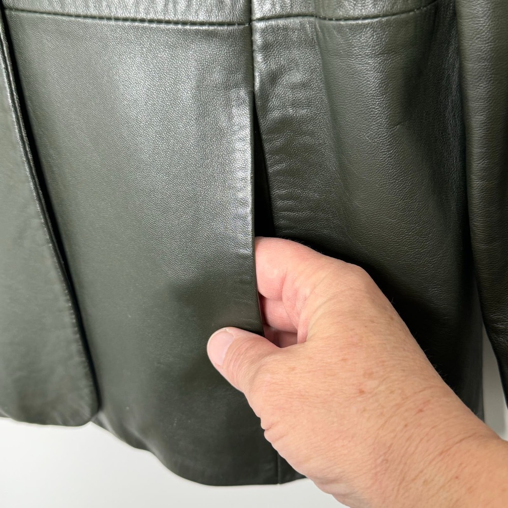 Pendleton Leather Button Front Jacket - image 3